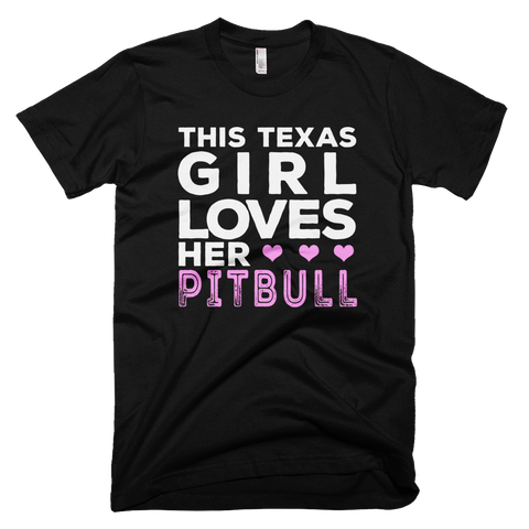 Texas Girl Pitbull Love Black