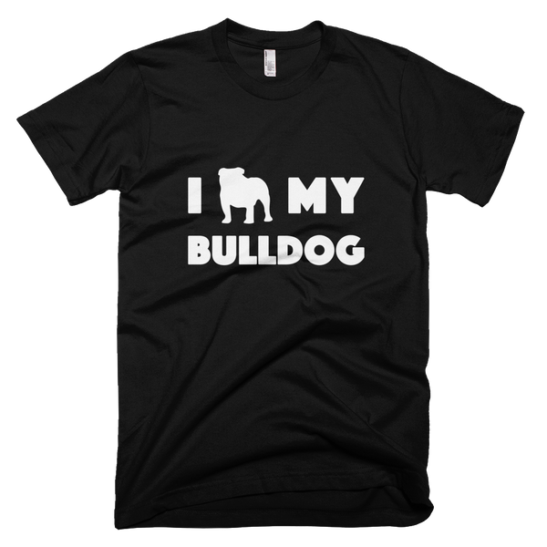 I Love My Bulldog Black